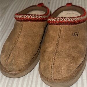 UGG Kids Slippers Youth Size 3 Authentic Kids' Tazz Suede Platform Clog Slippers